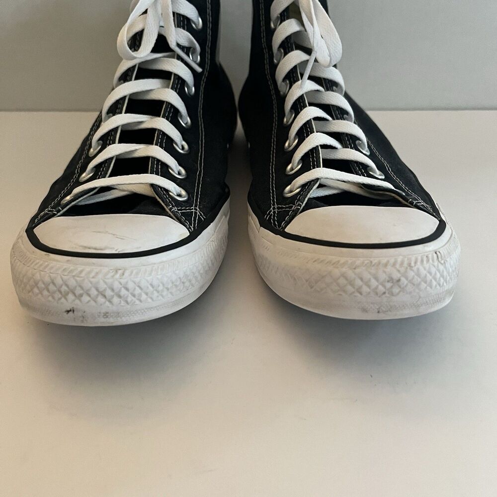 Converse All Star Chuck Taylor High Shoes Womens 13 Black Canvas Grunge Sneakers - Picture 3 of 9